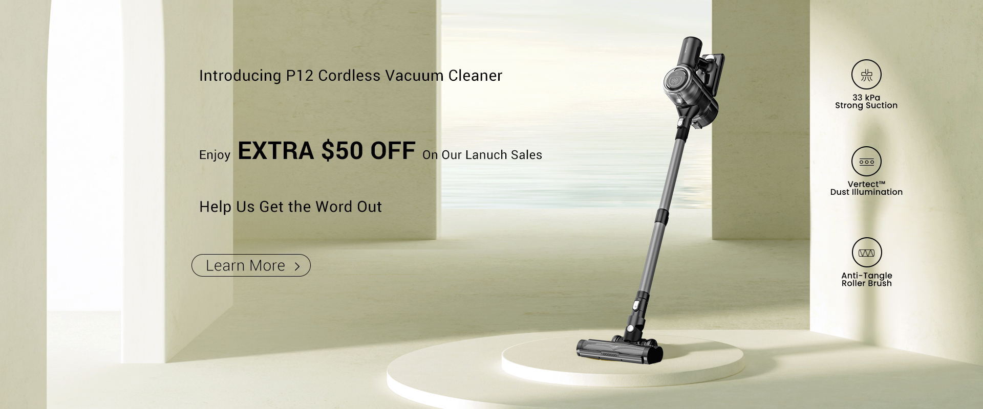 Proscenic P12 Handheld Cordless Vacuum Cleaner