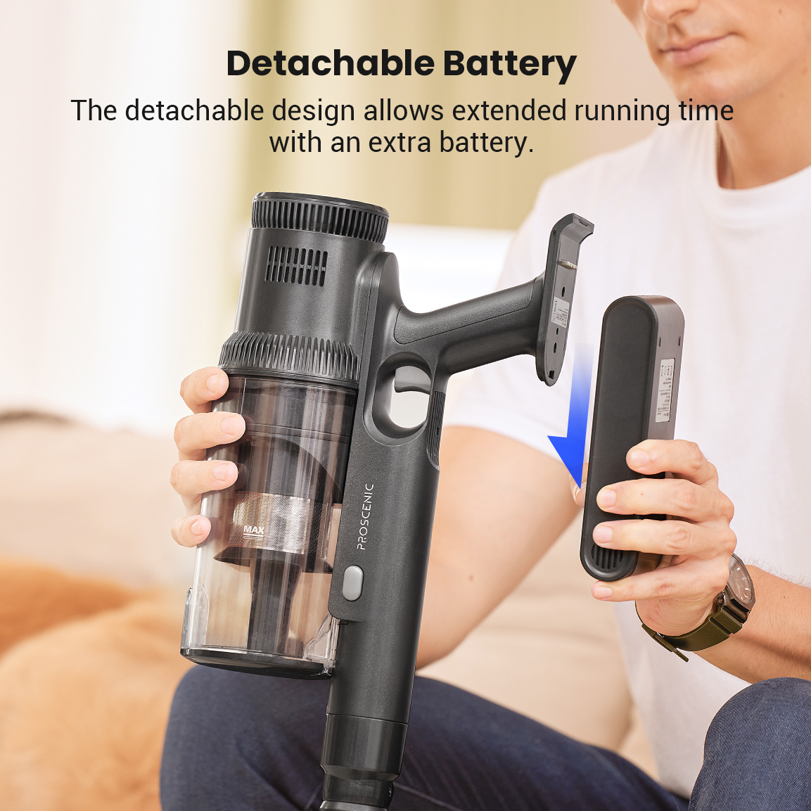 Battery for Proscenic P12 Handheld Cordless Vacuum Cleaner